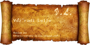 Váradi Lelle névjegykártya